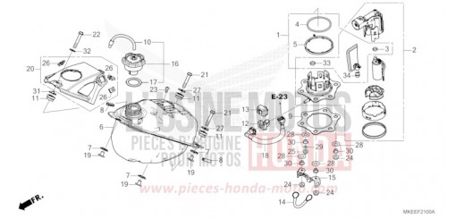 SERBATOIO CARBURANTE (CRF450R) CRF450RK di 2019